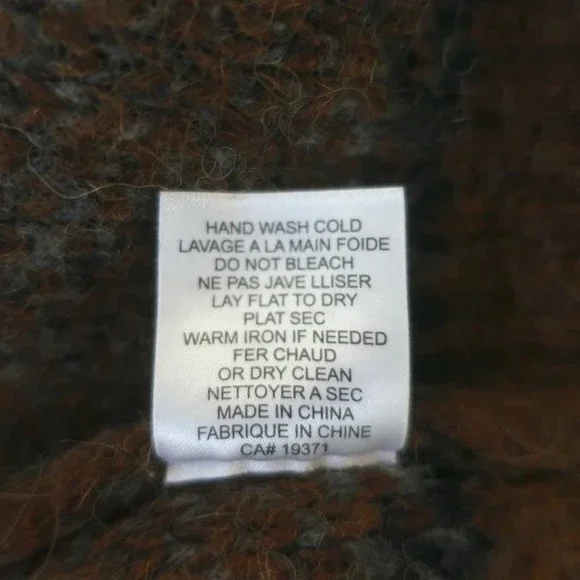 RE/DONE 50s Raglan Crew Sweater Brown Fair Isle Wool-Alpaca Size Medium - Picture 7 of 7